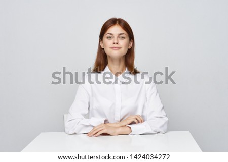 emotional business woman desktop office lifestyle emotions table