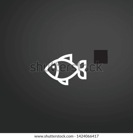 Fish vector icon. Fish concept stroke symbol design. Thin graphic elements vector illustration, outline pattern for your web site design, logo, UI. EPS 10.