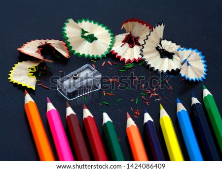 Back to school concept idea, Stationary equipment set for back to school concept background