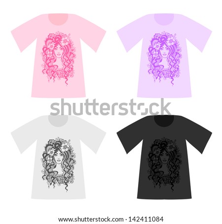 Set of beautiful vector patterned T-Shirts