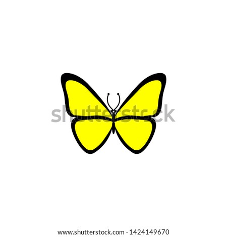 Butterfly icon or logo isolated, Beautiful Butterfly illustration