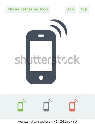 Phone Tethering - Sticker Icons. A professional, pixel aligned icon.