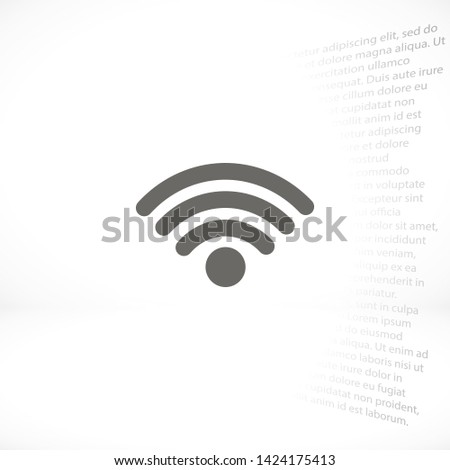 Wi-Fi vector icon 10 eps , Lorem ipsum Flat design
