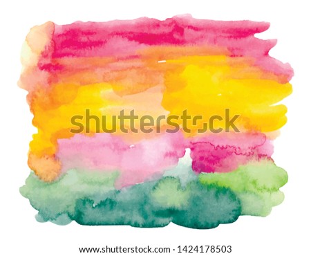 Hand painted watercolor background. Vector EPS 10.