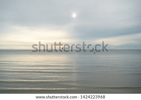Background of seascape with sea and sky.