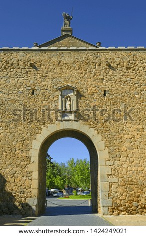 Gate of Walls in the old town Toledo. Castile-La-Mancha. Toledo is World heritage site by Unesco, Spain