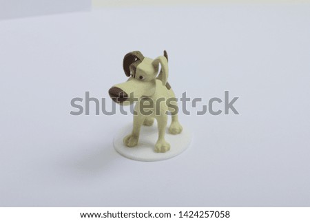 toy dog on white background