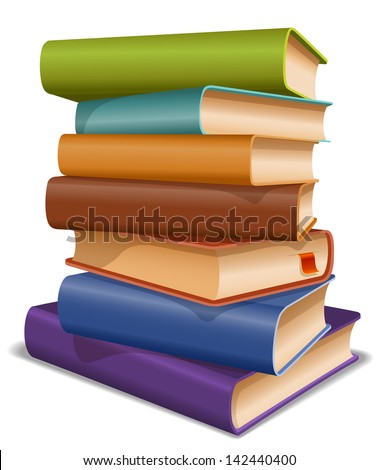 Stack of multi colored books