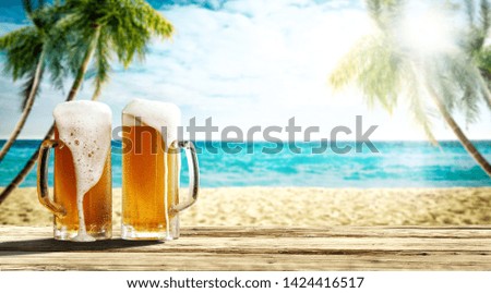 Summer background of free space for your decoration. Beach landscape and sun light. Summer time 