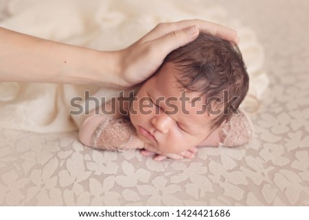 Adorable newborn 10 day old baby girl