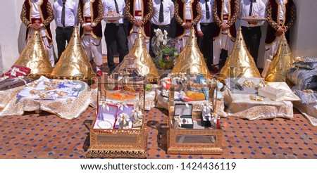 Moroccan Wedding Gifts. Presented by the groom to the bride