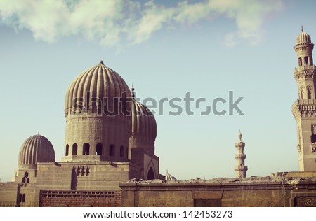 Dome & Minaret in old Cairo Egypt 