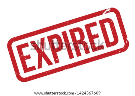Expired Rubber Stamp. Red Expired Rubber Grunge Stamp Vector Illustration - Vector Royalty-Free Stock Photo #1424567609