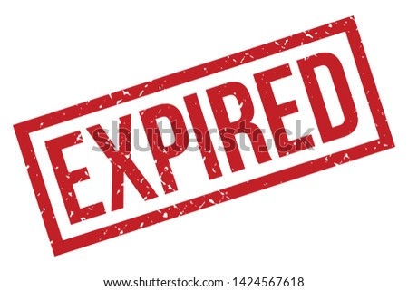 Expired Rubber Stamp. Red Expired Rubber Grunge Stamp Vector Illustration - Vector Royalty-Free Stock Photo #1424567618