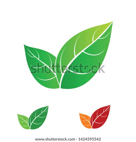 Green leaves vector illustration with white transparent background