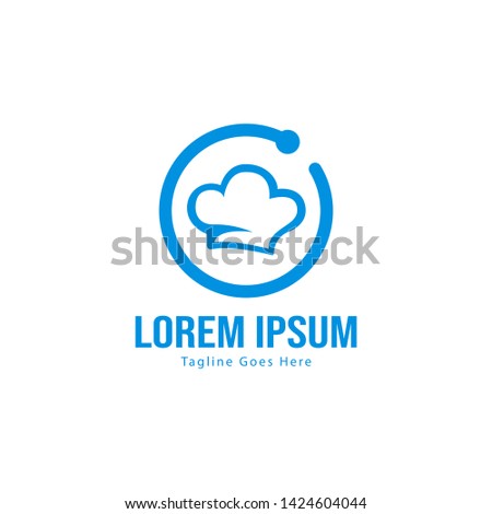 Chef logo template with frame. Modern chef logo vector illustration