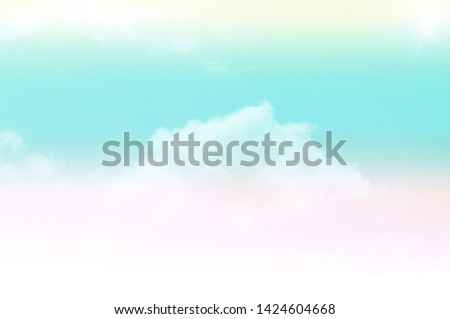 Sky Cloud pastel with a Colorful background 