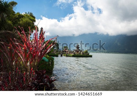 Mountain beautiful lake in Bali. Indonesia 