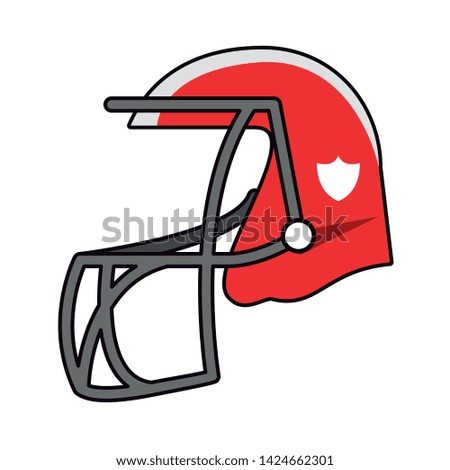 American football helmet cartoon isolated vector illustration graphic design