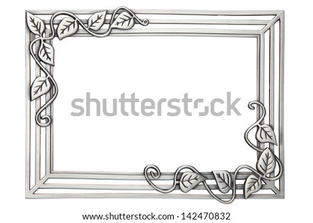 Silver frame isolated on white