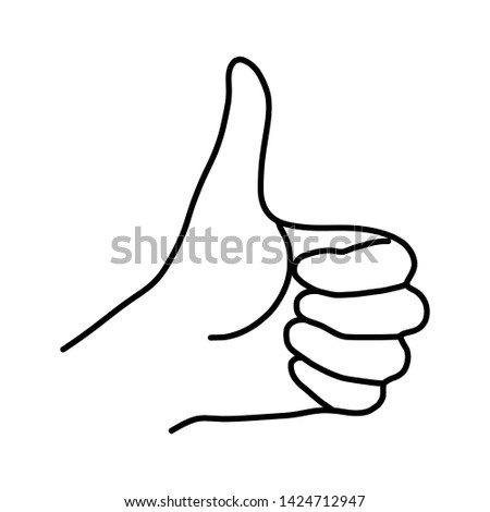 Icon left hand shows thumbs up
