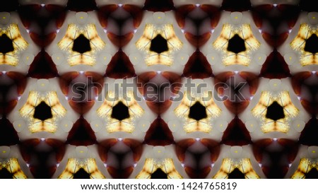 Kaleidoscope abstract / It is an optical instrument with two or more reflecting surfaces tilted to each other in an angle