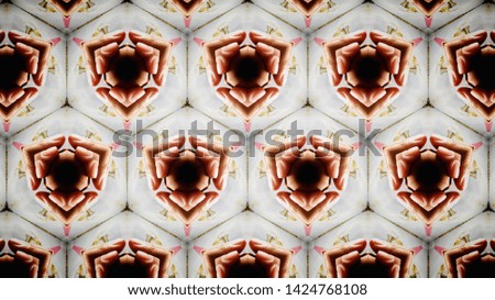 Art of kaleidoscope symmetry effect