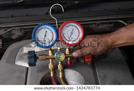Check air conditioning system refrigerant recharge.
