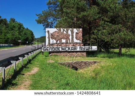 Translate="Belovezhskaya Pushcha". National park Belovezhskaya Pushcha in Belarus country