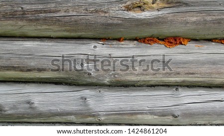texture and background of horizontal old wooden logs