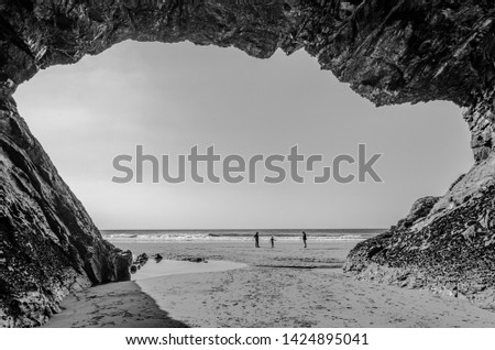 Cornwall coastline ,Black & White,abstract background,United Kingdom
