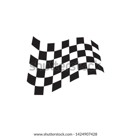 Race flag icon, simple design illustration vector 