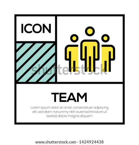 TEAM AND ILLUSTRATION ICON CONCEPT