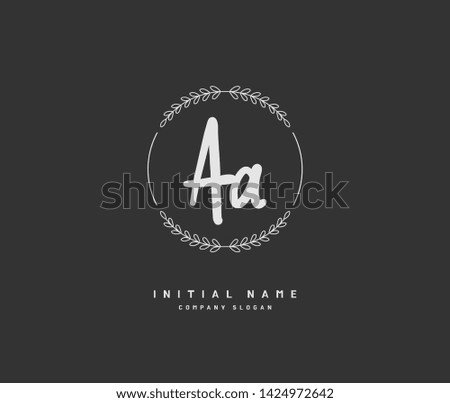 A AA Beauty vector initial logo, handwriting logo of initial wedding, fashion, jewerly, heraldic, boutique, floral and botanical with creative template for any company or business.