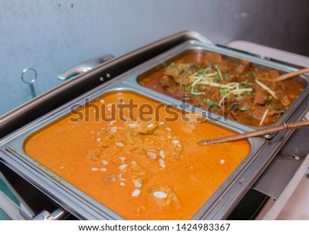 Picture of some colorful Indian curries