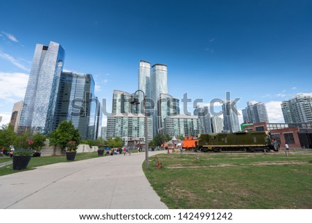 Toronto city and modern buildings, Ontario, Canada