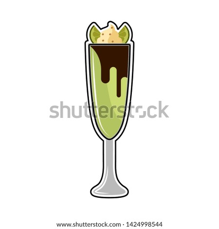 Isolated colored frappe icon on white background - Vector