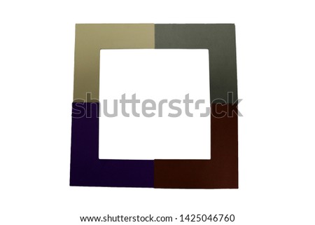 a colorful picture frame on a white background