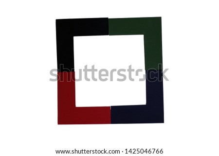 a colorful picture frame on a white background