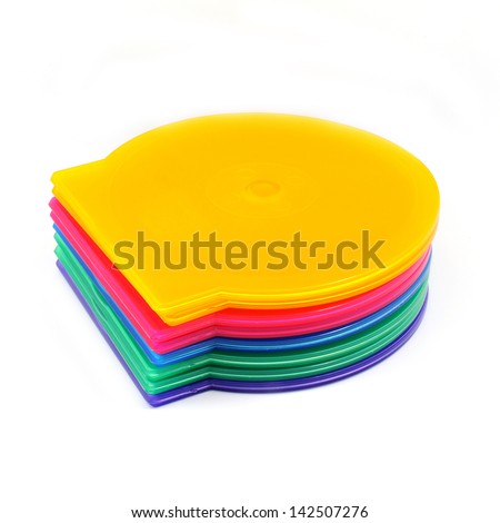 varicolored Box CD isolated on white background