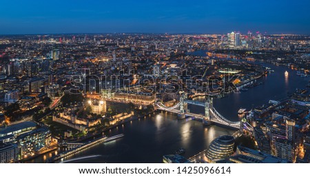 A long exposure image of London at night