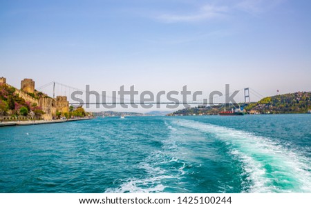 Bosporus Bridge in Istanbul  at day ,Turkey 