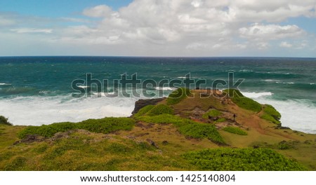 La Roche Qui Pleure and Gris Gris Beach, Mauritius aerial view.