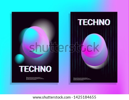 Electronic Music Poster. Fluid Cover Fest Flyer. Club Party Template. Music Fest Poster. Techno Electronic Banner. Night Sound House Event. Fluid Minimal Vector. Futuristic Concept Cover Promotion.