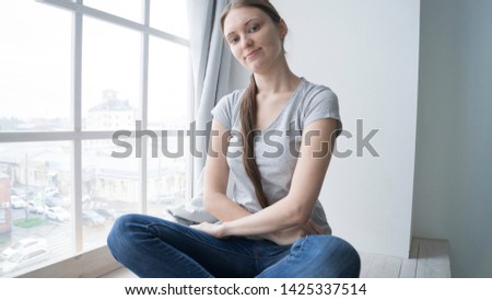 picture of young good-looking teenage girl isolated
