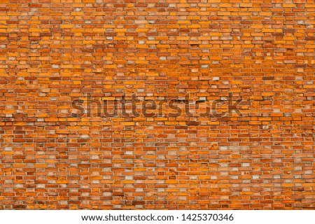 Brick wall. Red bricks background.