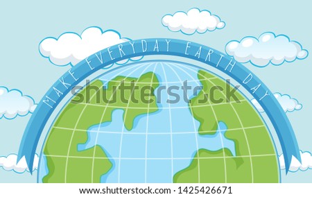 An earth day template illustration