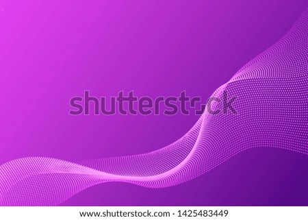 Particle wave abstract vector for business, banner website, brochure and flyer background with copy space.