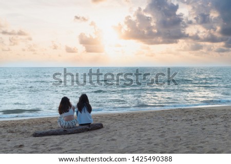 Young woman relaxing on a beach