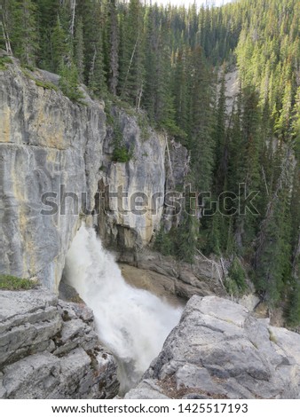 the Panther Falls, Icefields Parkway, Rocky Mountains, Alberta, Canada, July